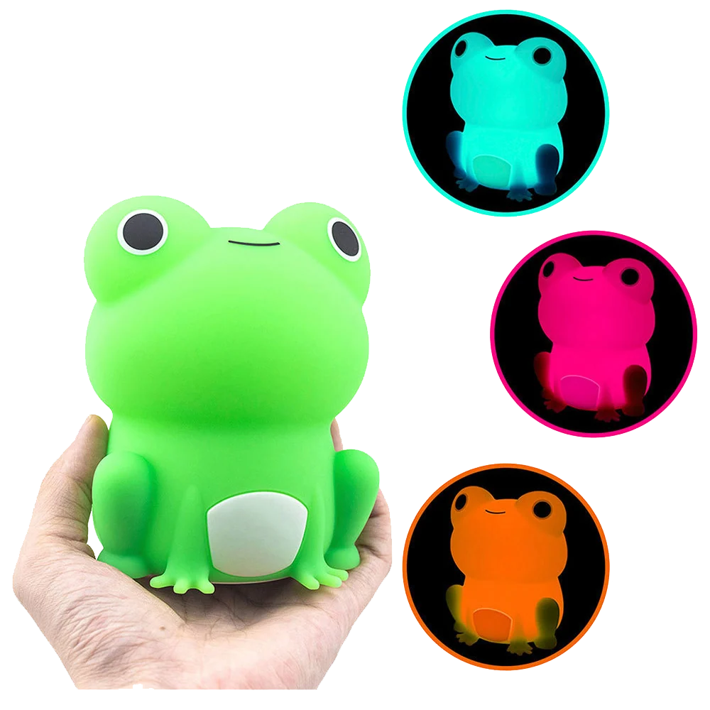 Night Light Frog-Shaped Silicone Color-Changing LED