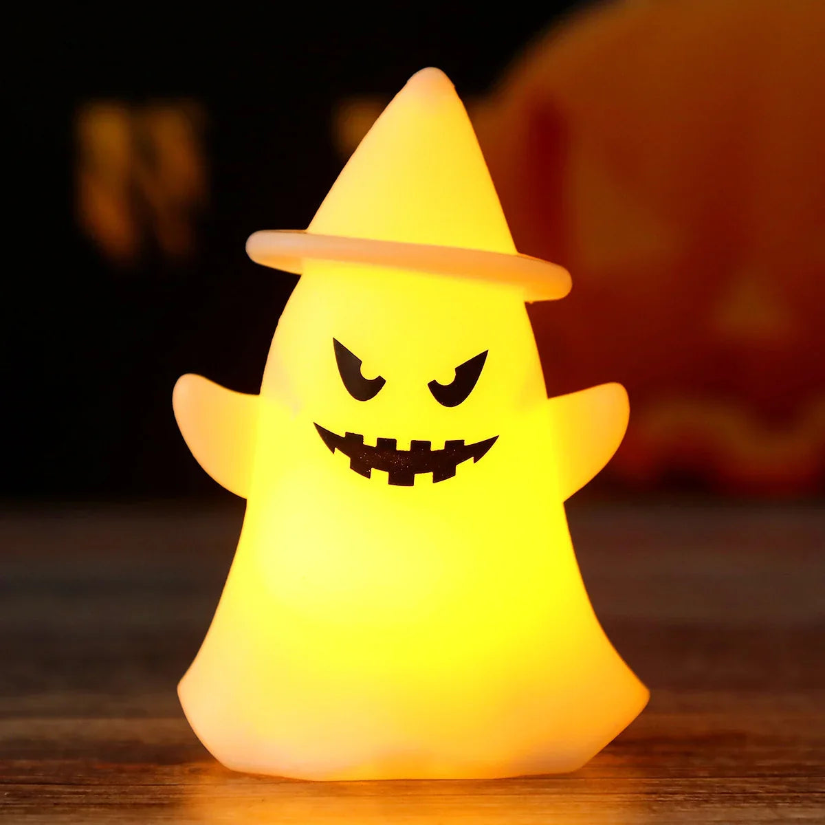Night Light Ghost With Hat Warm White Child Safe