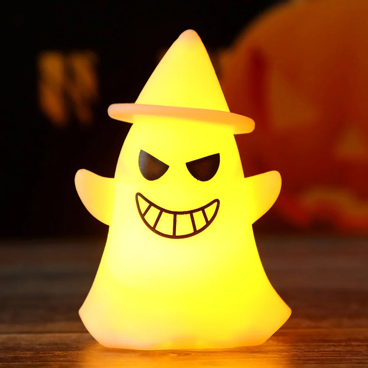 Night Light Ghost With Hat Warm White Child Safe