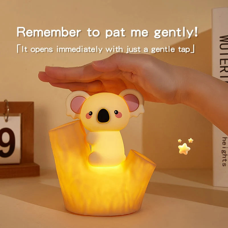 Night Light Koala Design Soft Silicone Warm Amber Glow