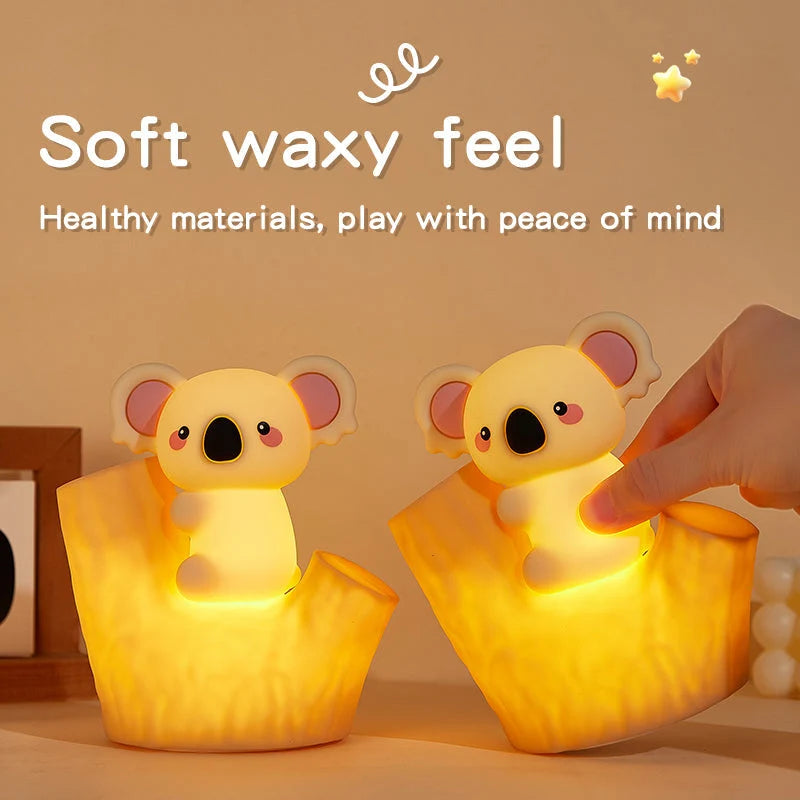 Night Light Koala Design Soft Silicone Warm Amber Glow