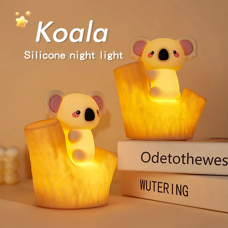 Night Light Koala Design Soft Silicone Warm Amber Glow