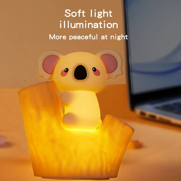 Night Light Koala Design Soft Silicone Warm Amber Glow