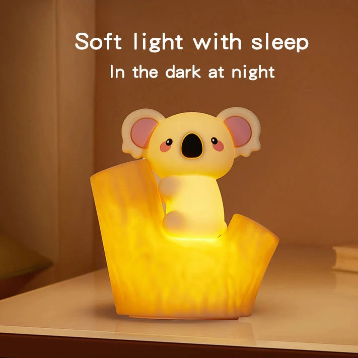 Night Light Koala Design Soft Silicone Warm Amber Glow
