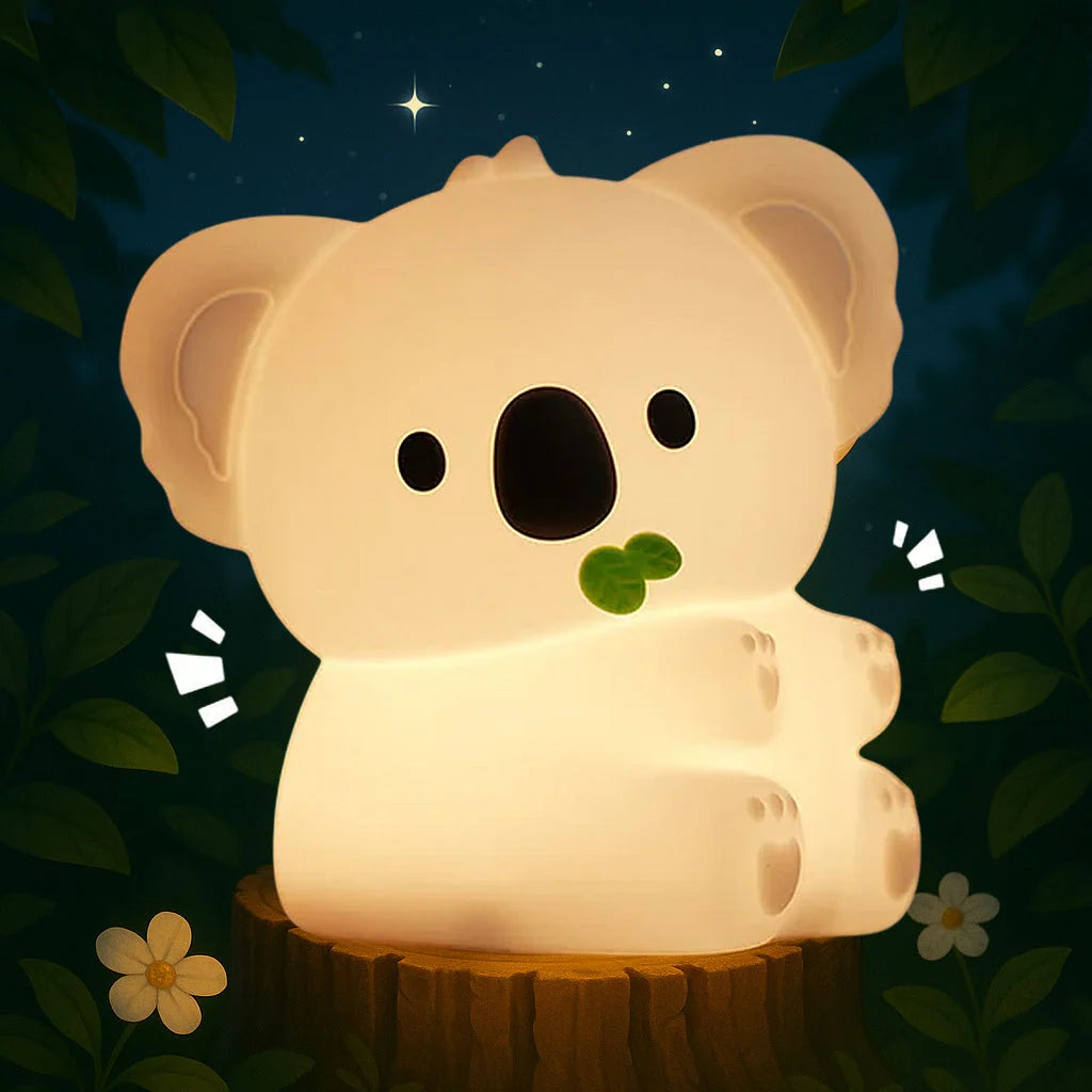 Night Light Koala Silicone Touch-Activated Warm LED Glow