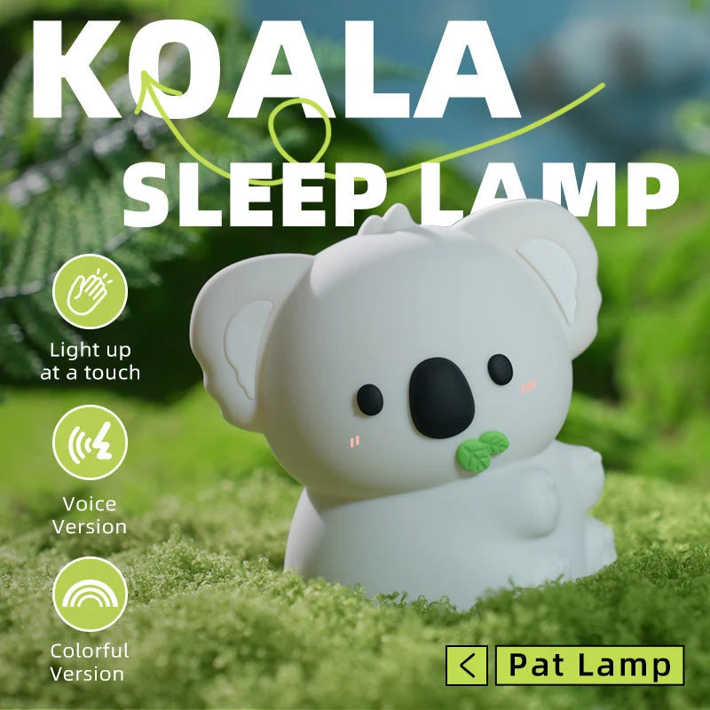 Night Light Koala Silicone Touch-Activated Warm LED Glow