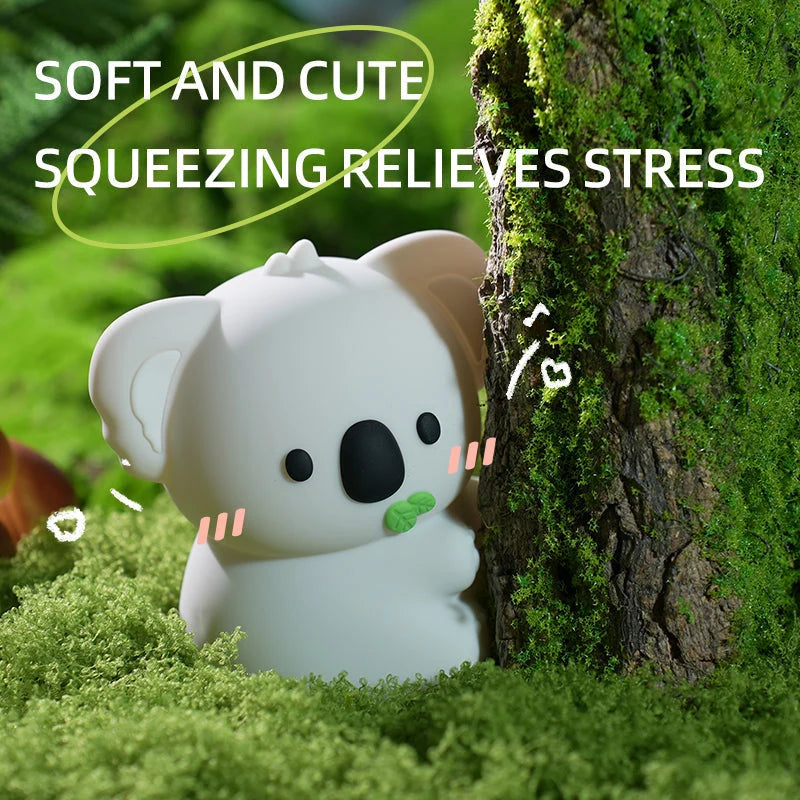 Night Light Koala Silicone Touch-Activated Warm LED Glow