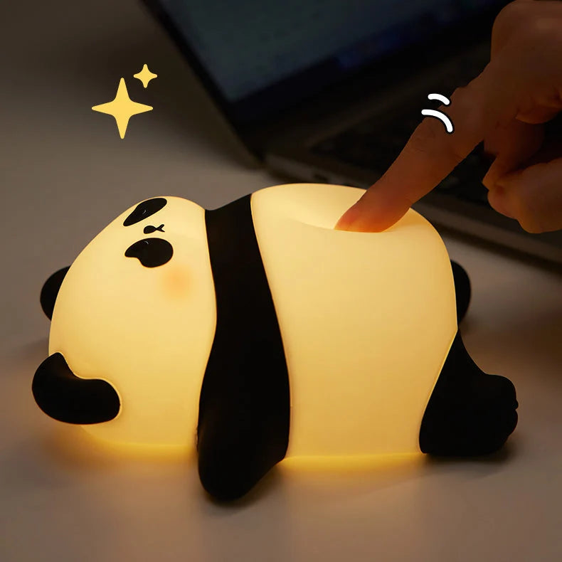 Night Light Panda Design Tap-Controlled Warm LED Glow