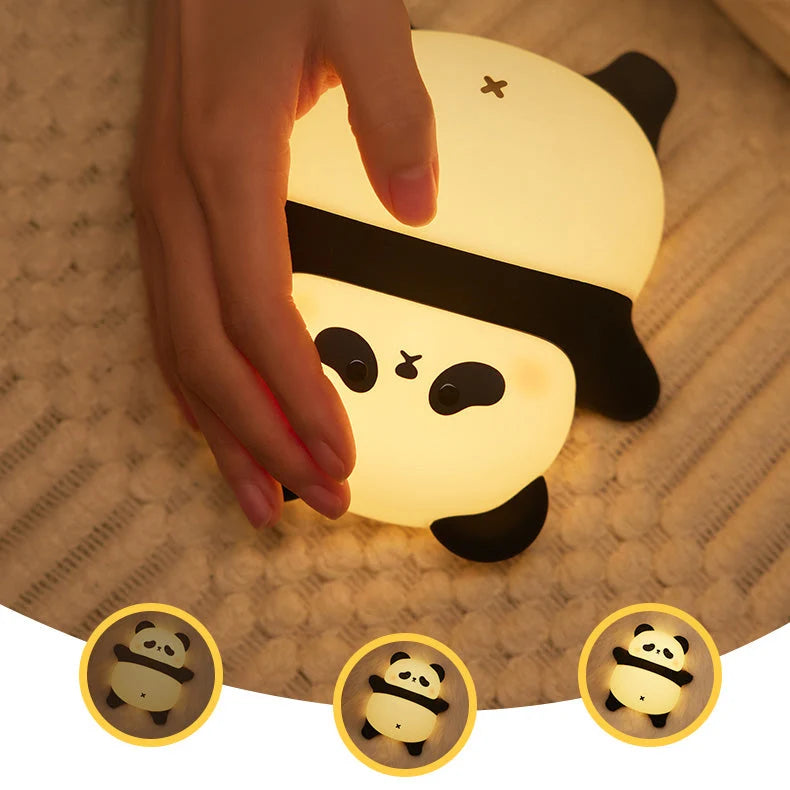 Night Light Panda Design Tap-Controlled Warm LED Glow