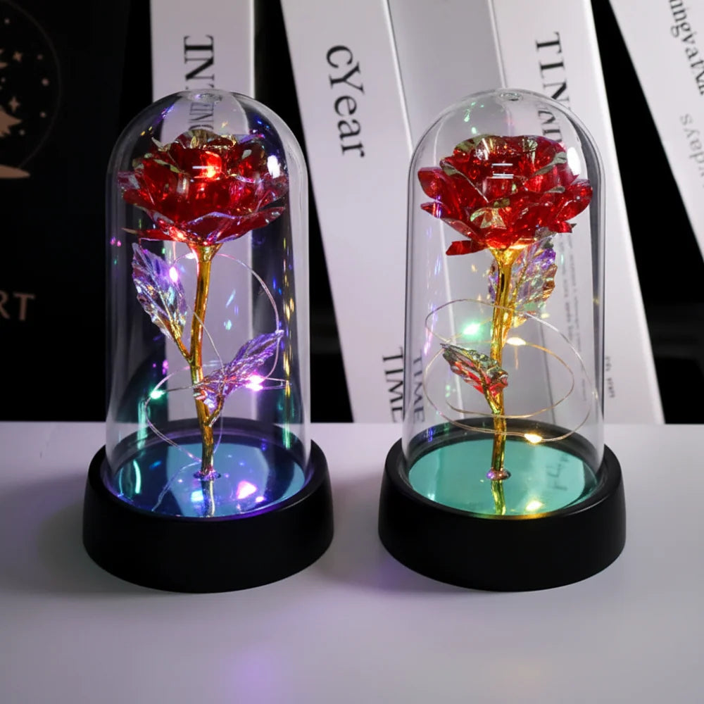 Night Light Rose Dome LED Battery Powered Warm Glow
