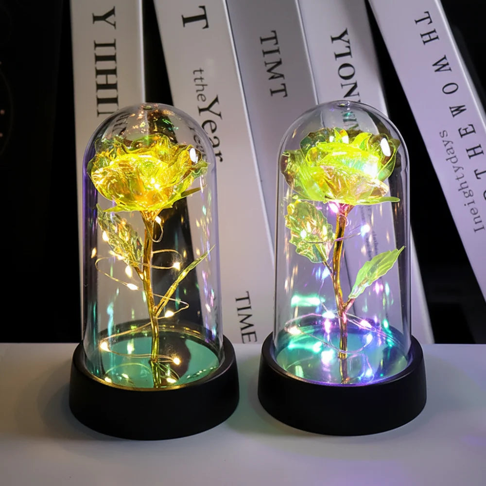 Night Light Rose Dome LED Battery Powered Warm Glow
