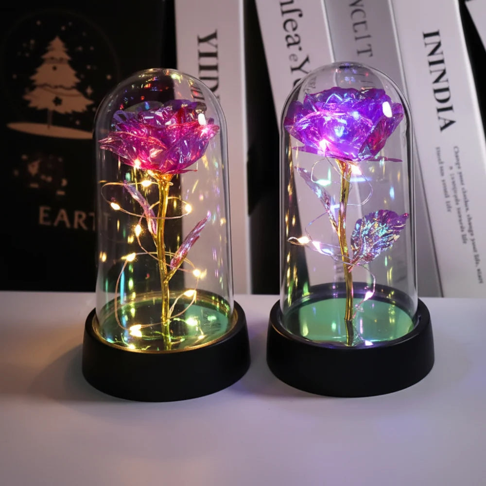 Night Light Rose Dome LED Battery Powered Warm Glow