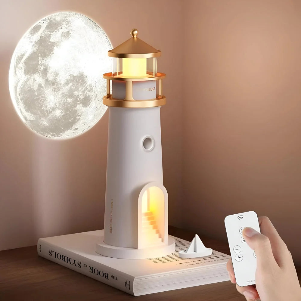 Night Light Rotating Lighthouse Projection USB & Battery Powered