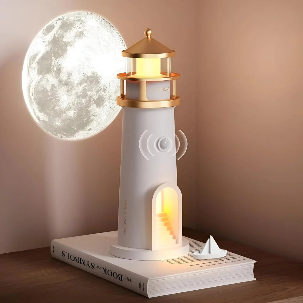 Night Light Rotating Lighthouse Projection USB & Battery Powered
