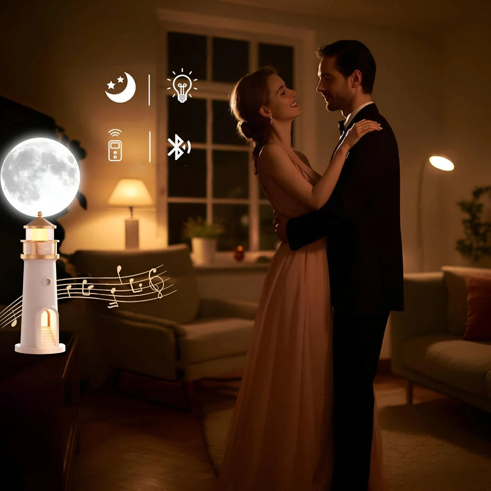 Night Light Rotating Lighthouse Projection USB & Battery Powered