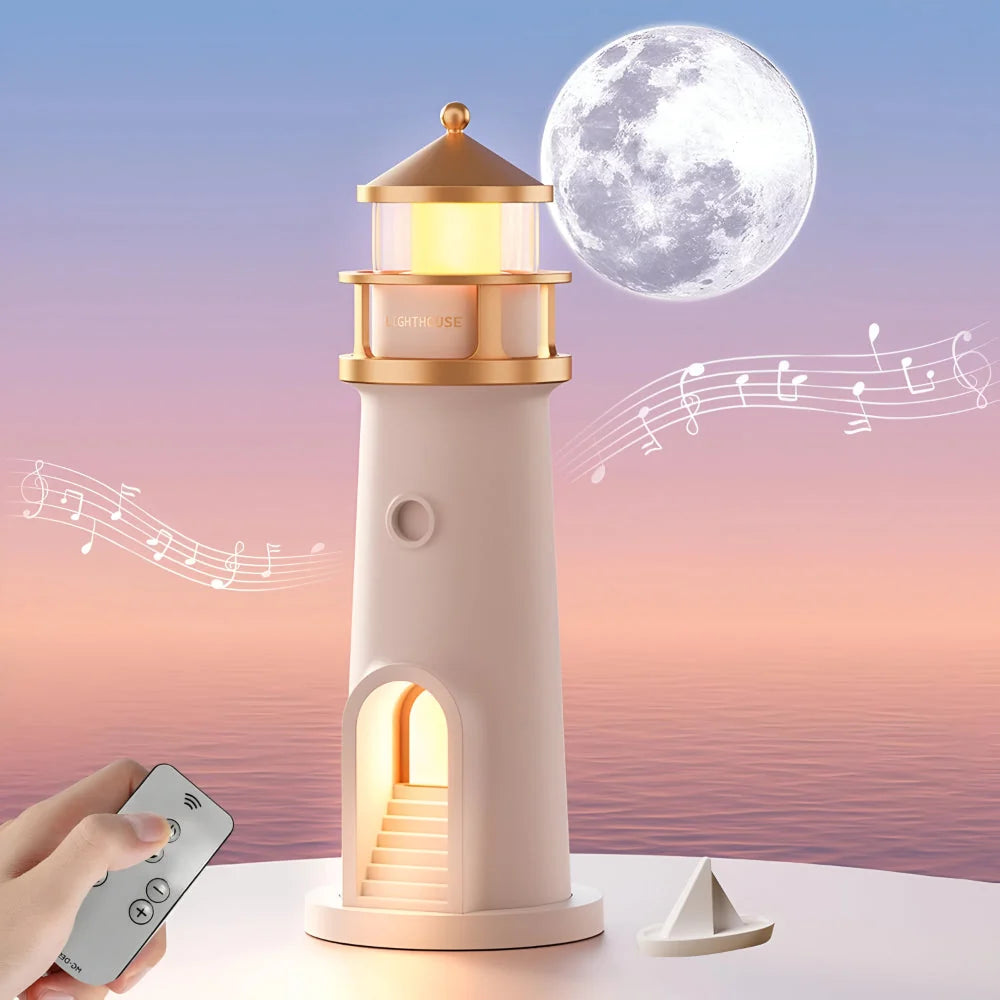 Night Light Rotating Lighthouse Projection USB & Battery Powered
