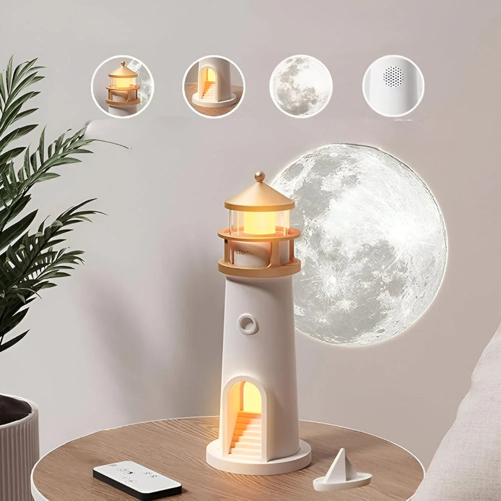Night Light Rotating Lighthouse Projection USB & Battery Powered