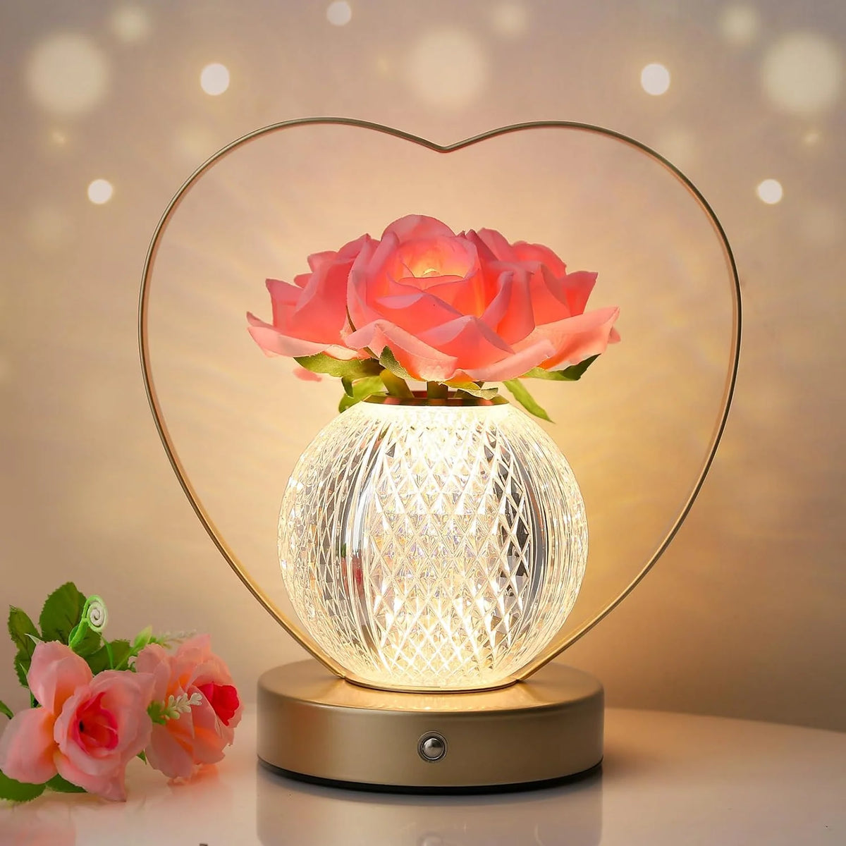 Night Light Sunflower Touch Control Adjustable Brightness Rechargeable