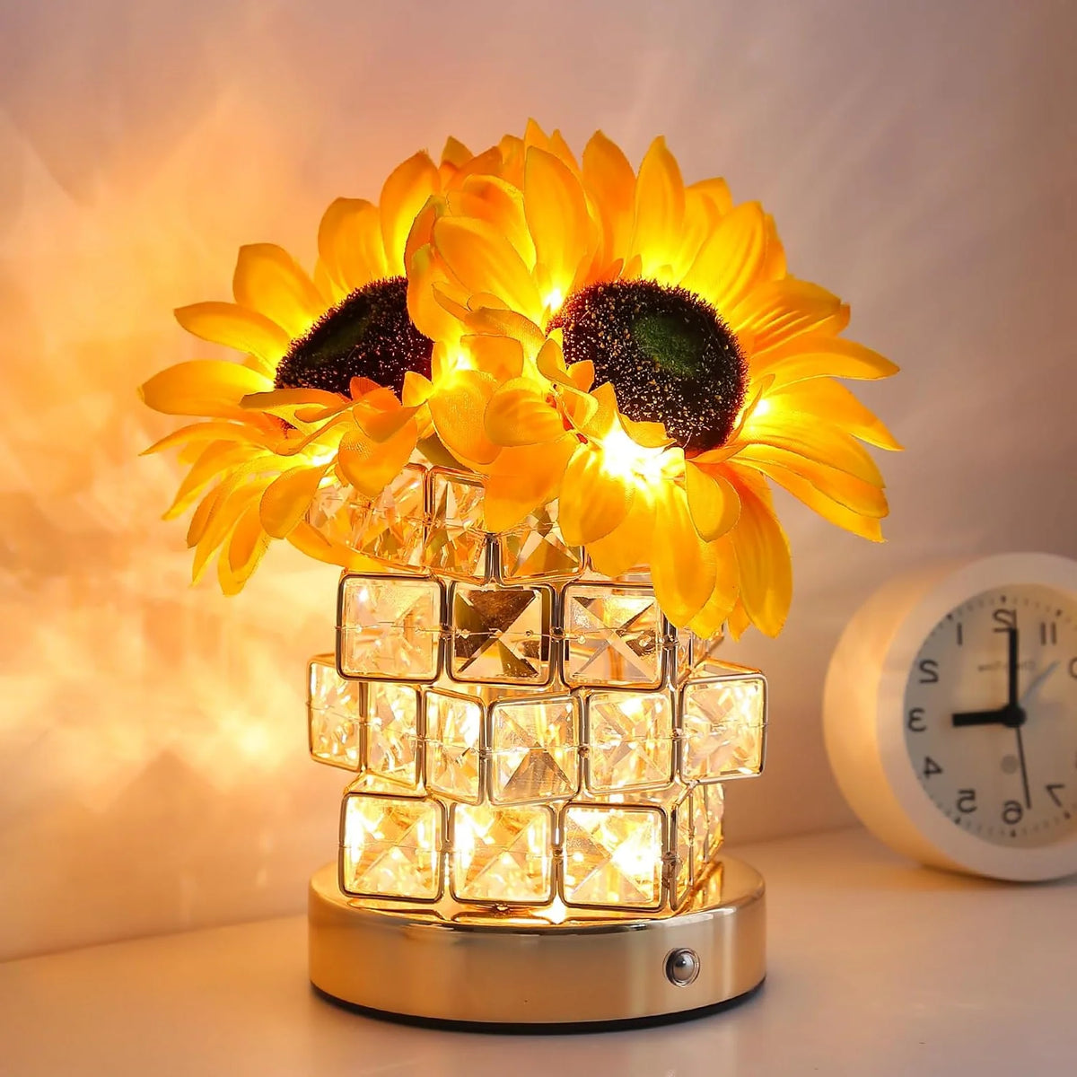 Night Light Sunflower Touch Control Adjustable Brightness Rechargeable
