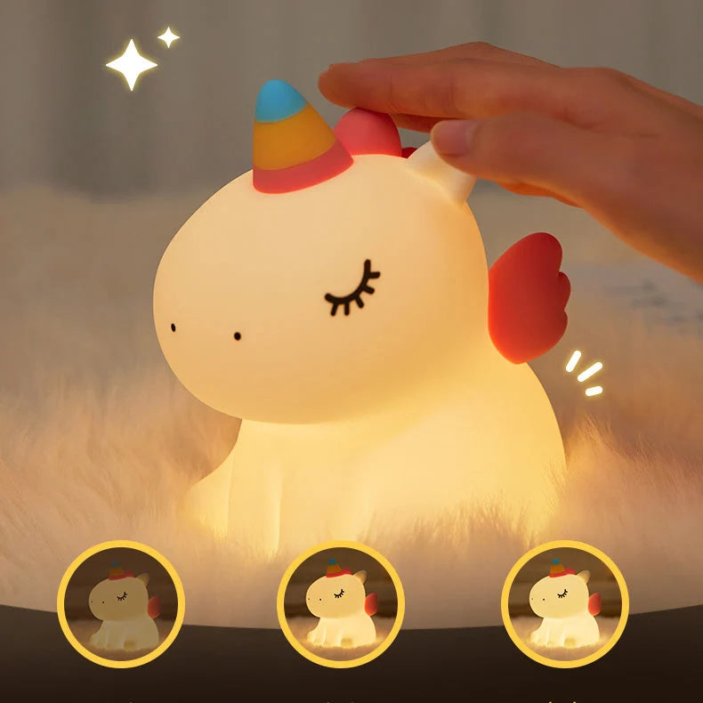 Night Light Unicorn Tap-Activated Soft LED Glow