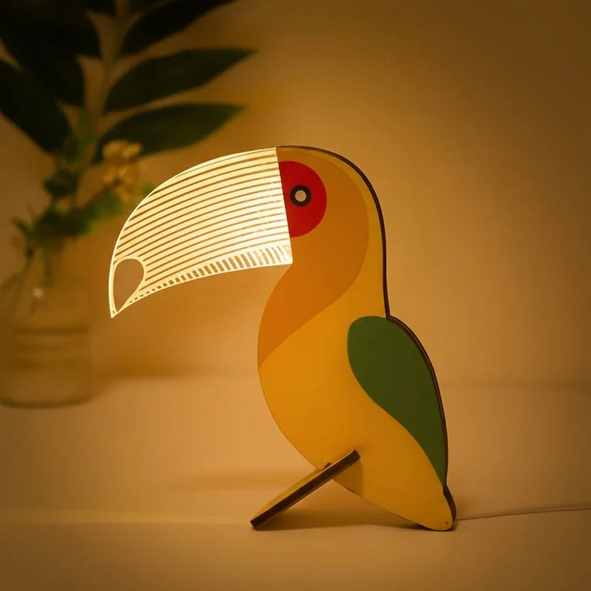 Night Light Wooden Animal USB LED