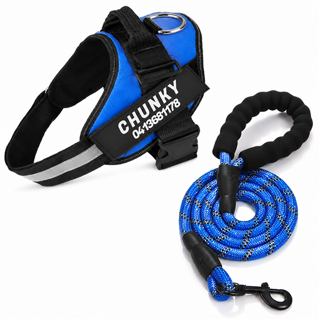No-Pull Ergonomic Reflective Dog Harness (Personalized)