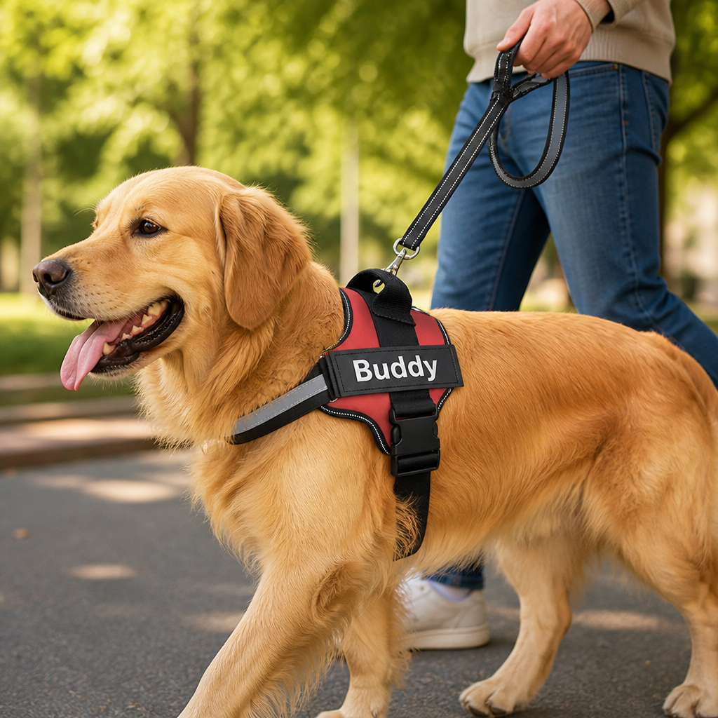 No-Pull Ergonomic Reflective Dog Harness (Personalized)