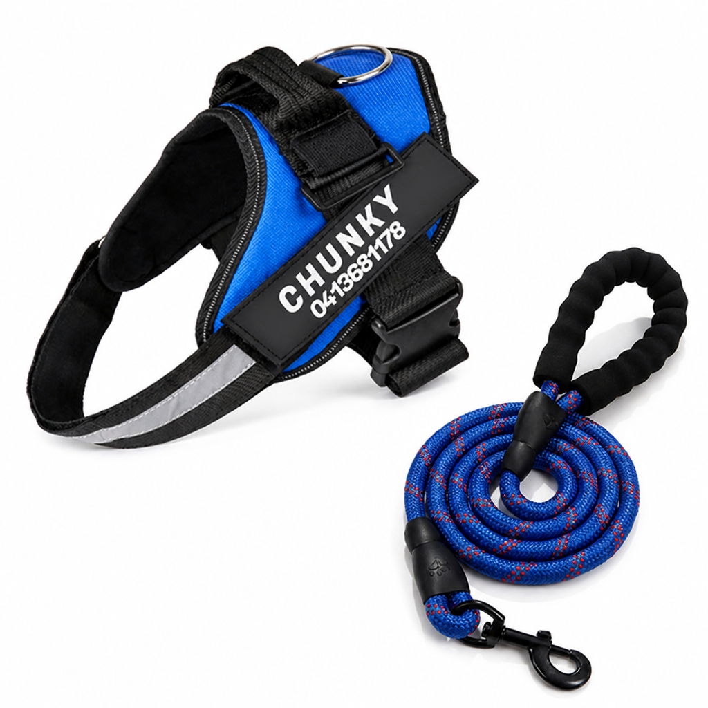 No-Pull Ergonomic Reflective Dog Harness (Personalized)