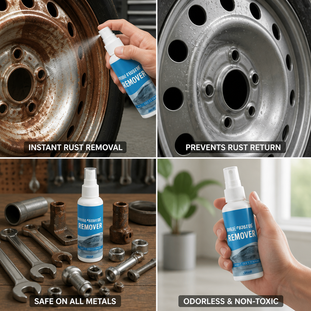 No-Scrub Odorless & Non-Toxic Rust Remover Spray (100 ml)