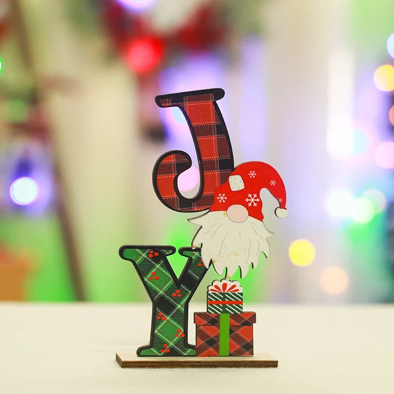 Noel Letters Wooden Christmas Motif Tabletop Display