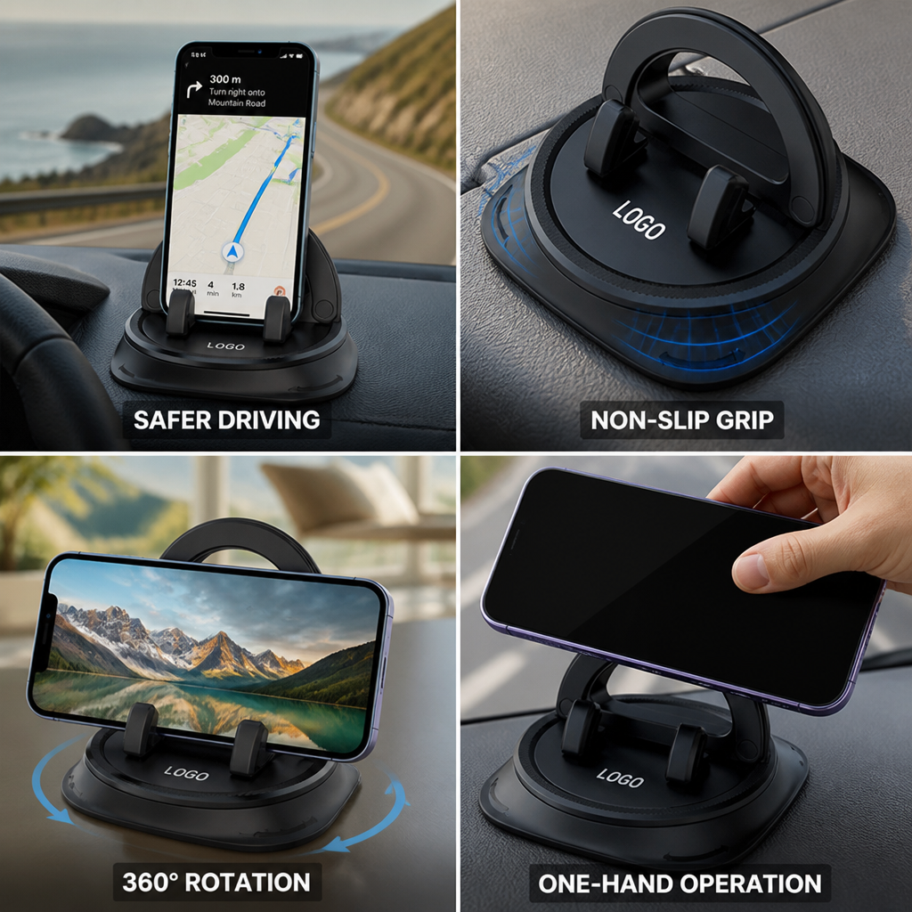 Non-Slip 360° Dashboard Phone Holder