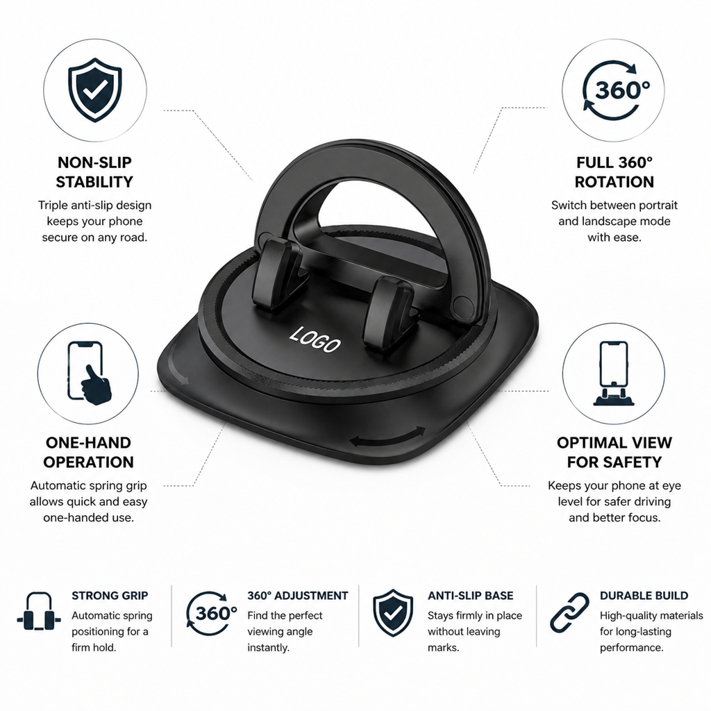 Non-Slip 360° Dashboard Phone Holder