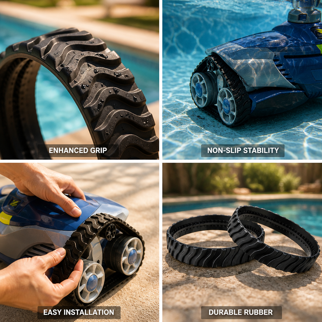 Non-Slip Durable Rubber Pool Cleaner Track Wheel (Fits MX6/MX8)