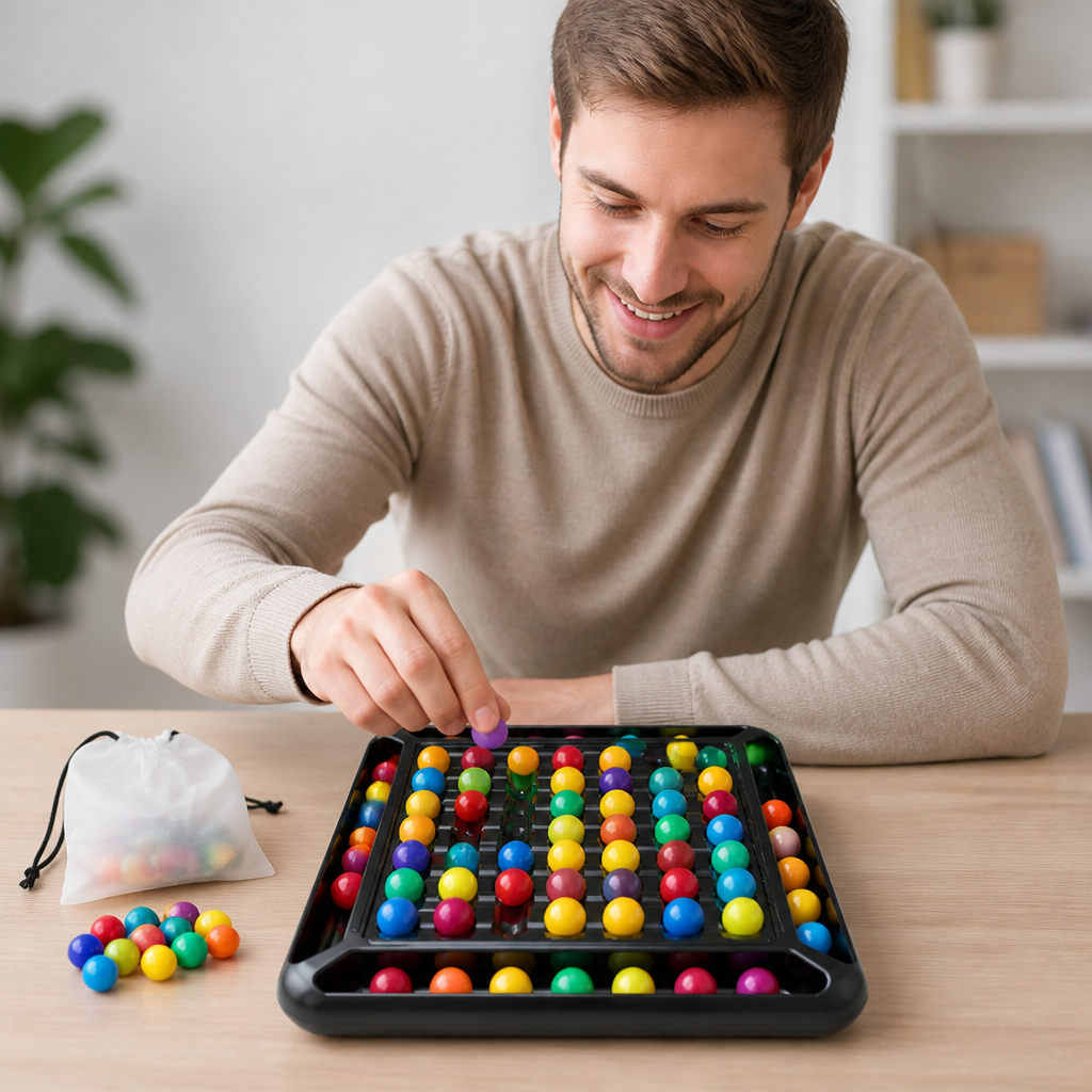 Non-Toxic ABS Color-Matching Bead Game (1-4 Players)