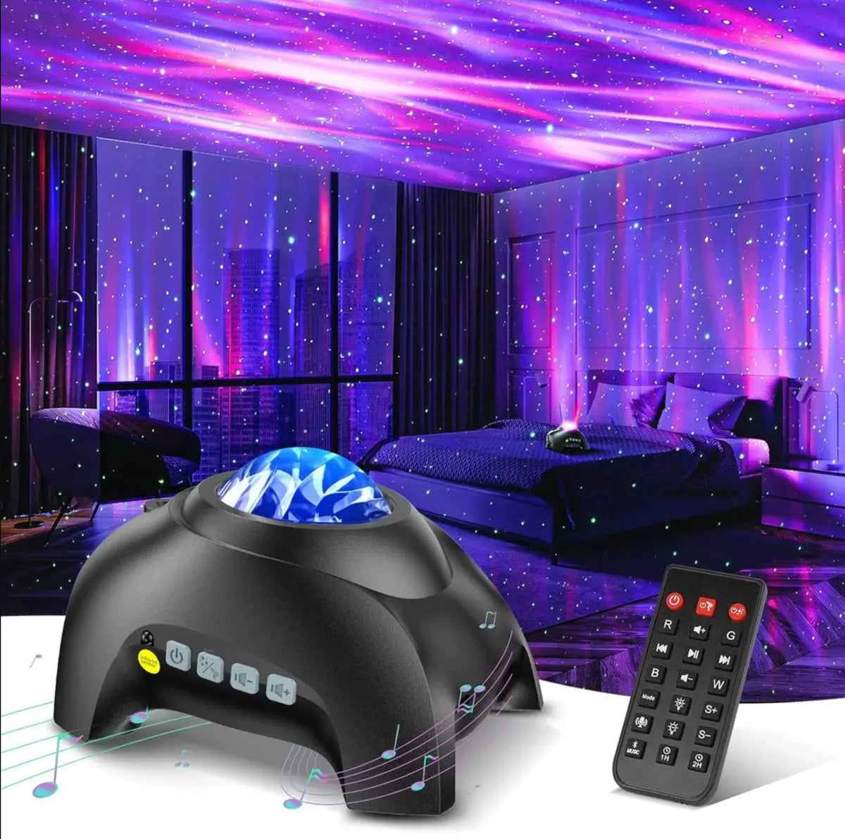 Northern Lights Projector 33 Effects Bluetooth Speaker & Remote