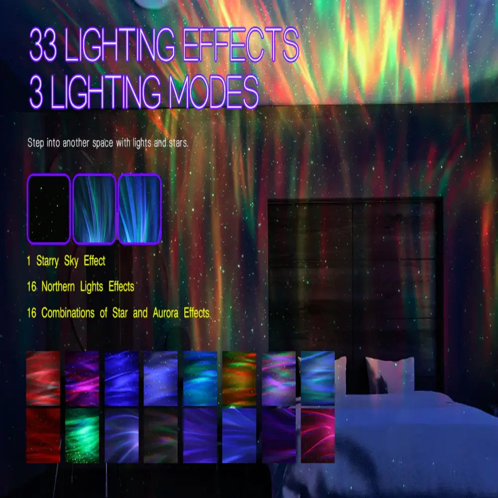 Northern Lights Projector 33 Effects Bluetooth Speaker & Remote