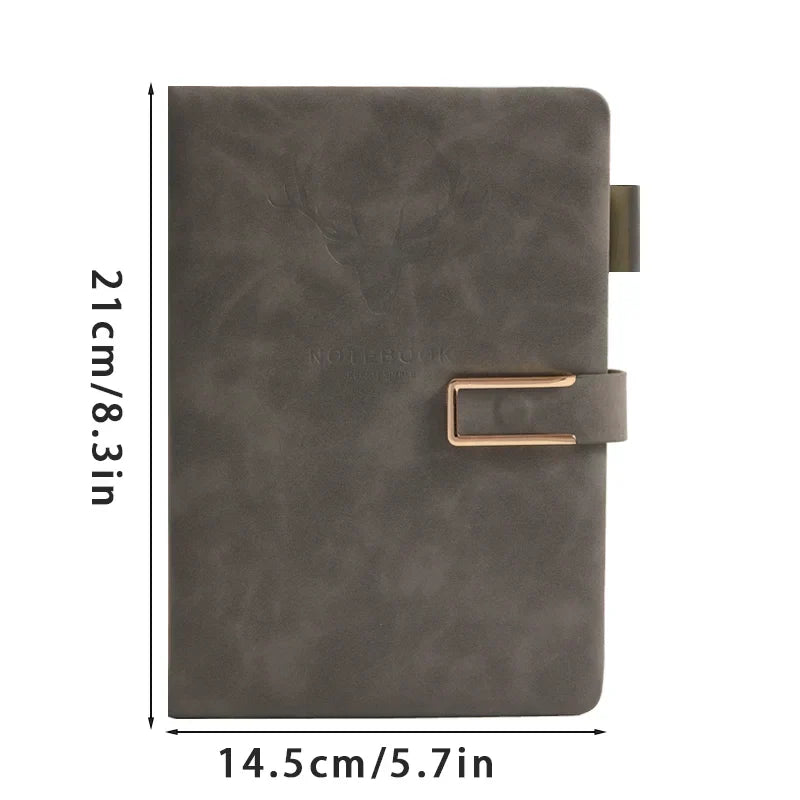 Notebook Genuine Leather A5 Personalized Cover Integrated Bookmark