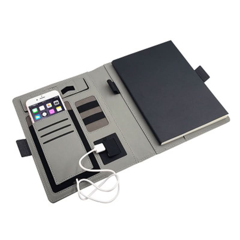 Notebook Portfolio Wireless Charging Refillable PU Leather A5