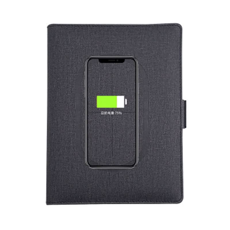 Notebook Portfolio Wireless Charging Refillable PU Leather A5