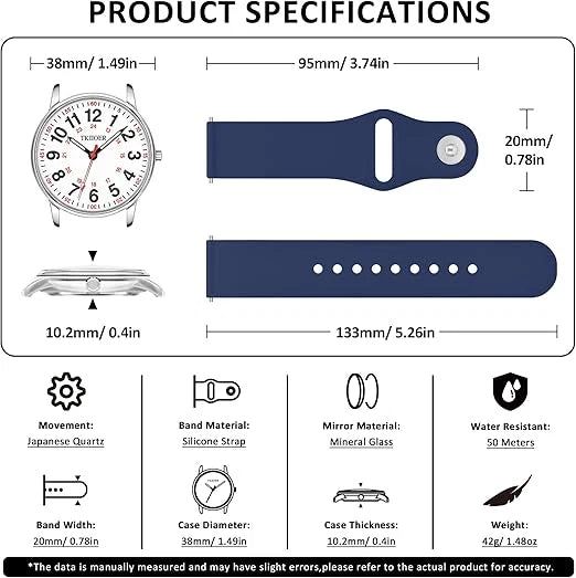 Nurse Watch Luminous Dial & Precision Second Hand