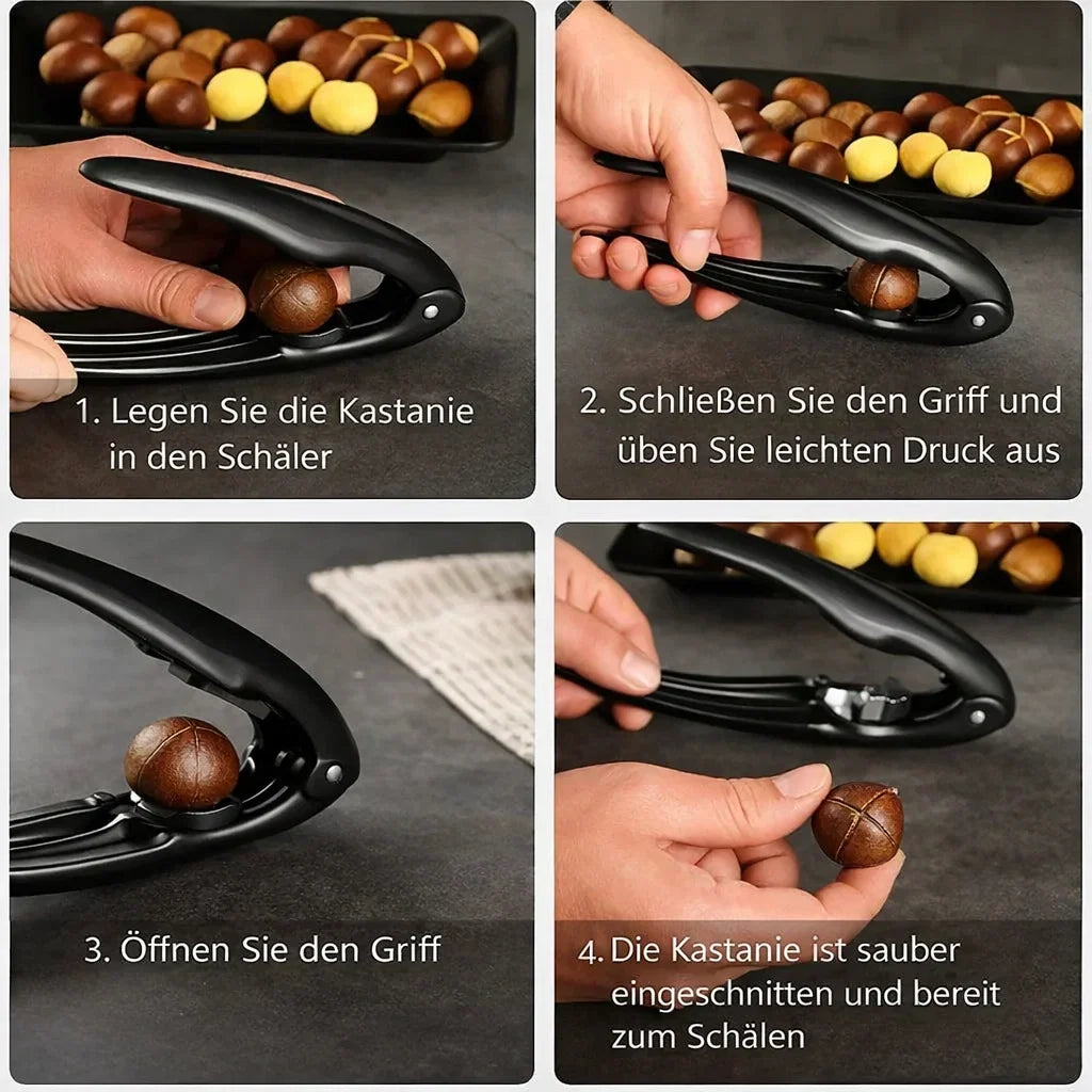 Nutcracker Stainless Steel Cross Handle Nonslip Grip