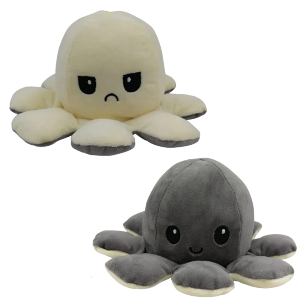 Octopus Plush Reversible Dual-Expression Soft Cotton