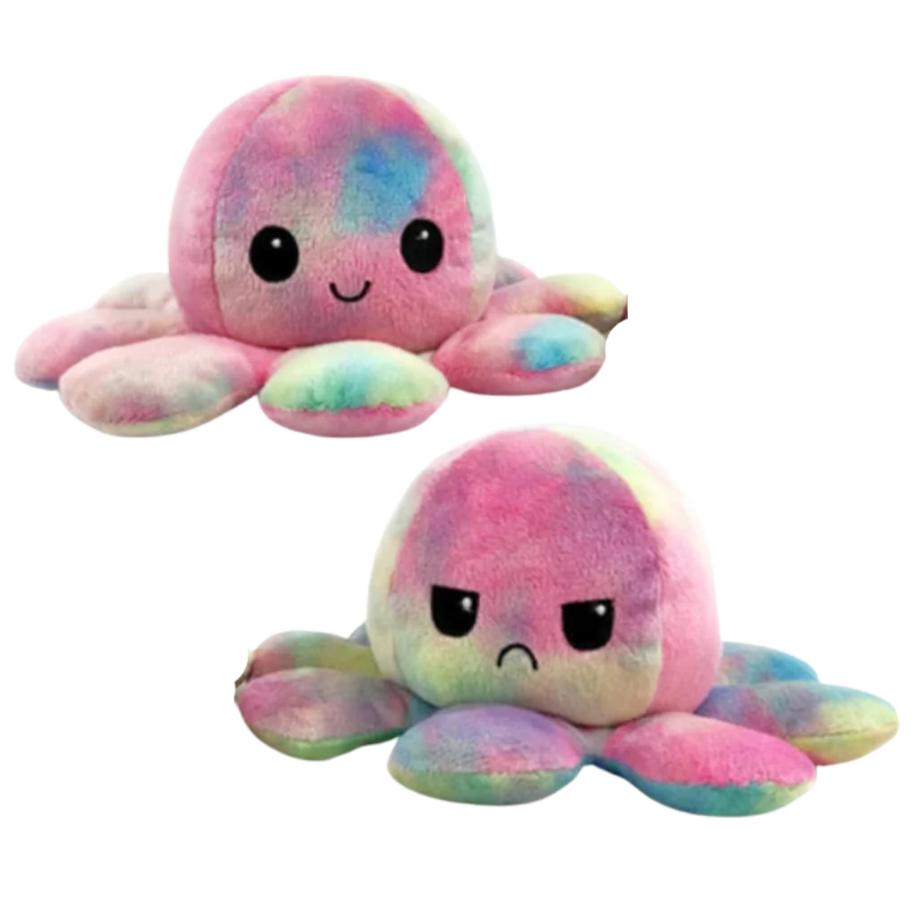 Octopus Plush Reversible Dual-Expression Soft Cotton