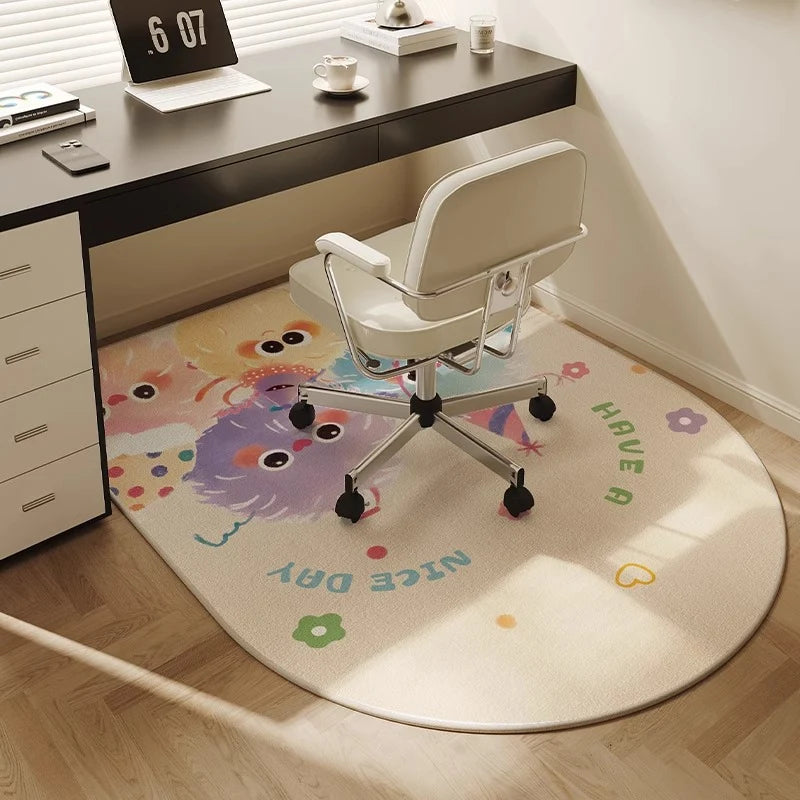 Office Floor Mat Ergonomic Non-Slip Easy-Clean Fabric