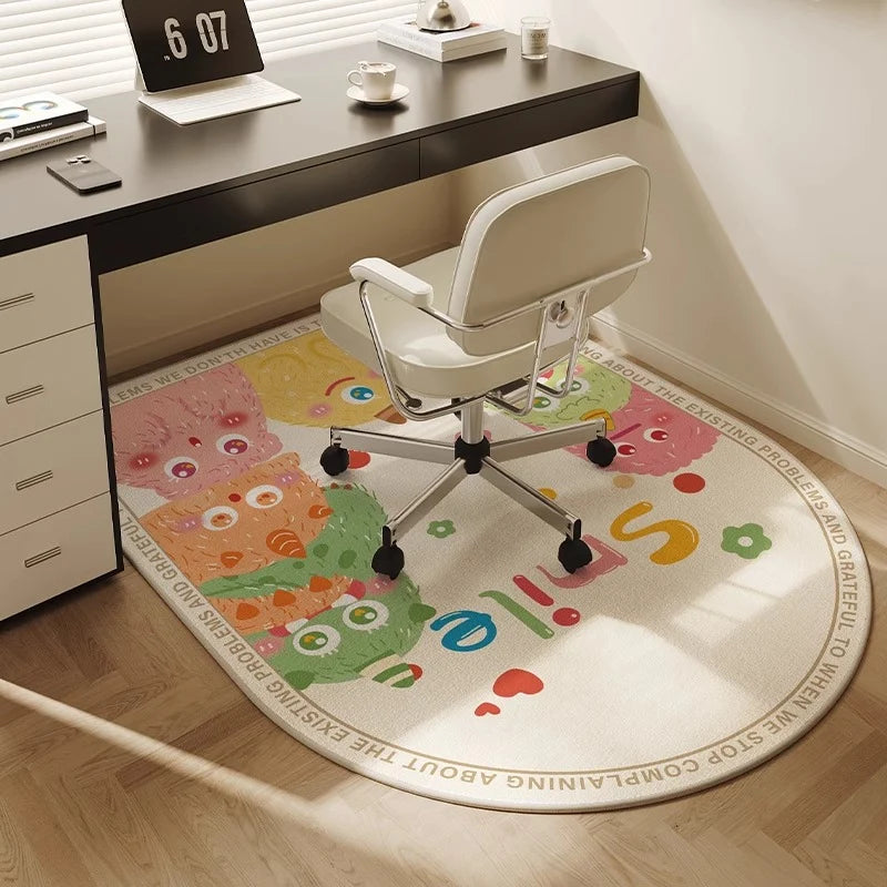 Office Floor Mat Ergonomic Non-Slip Easy-Clean Fabric