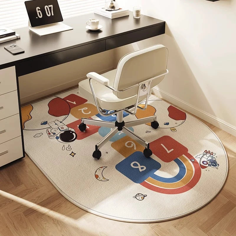 Office Floor Mat Ergonomic Non-Slip Easy-Clean Fabric