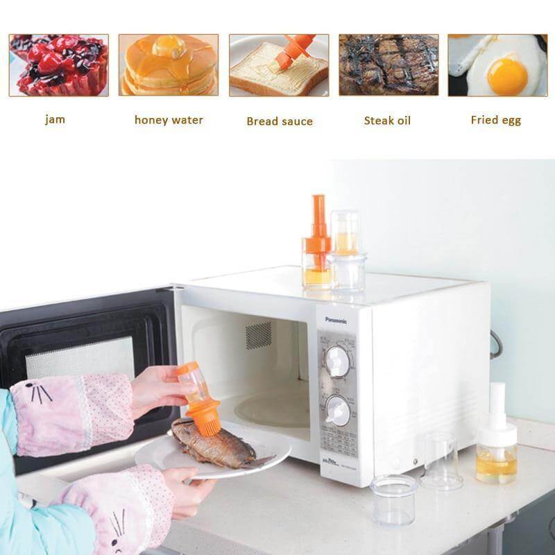 Oil Dispenser Brush Silicone Heat-Resistant 482°F