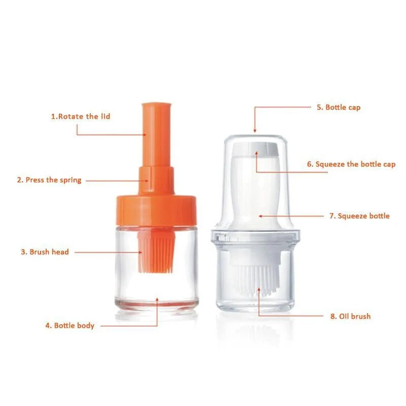 Oil Dispenser Brush Silicone Heat-Resistant 482°F