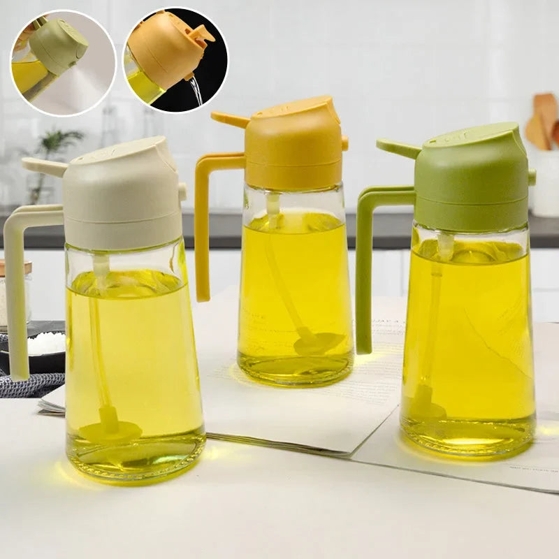 Oil Dispenser Glass Dual Spray & Pour