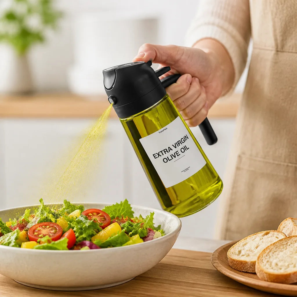 Oil Sprayer Bottle 2-In-1 Spray & Pour Glass 470ml